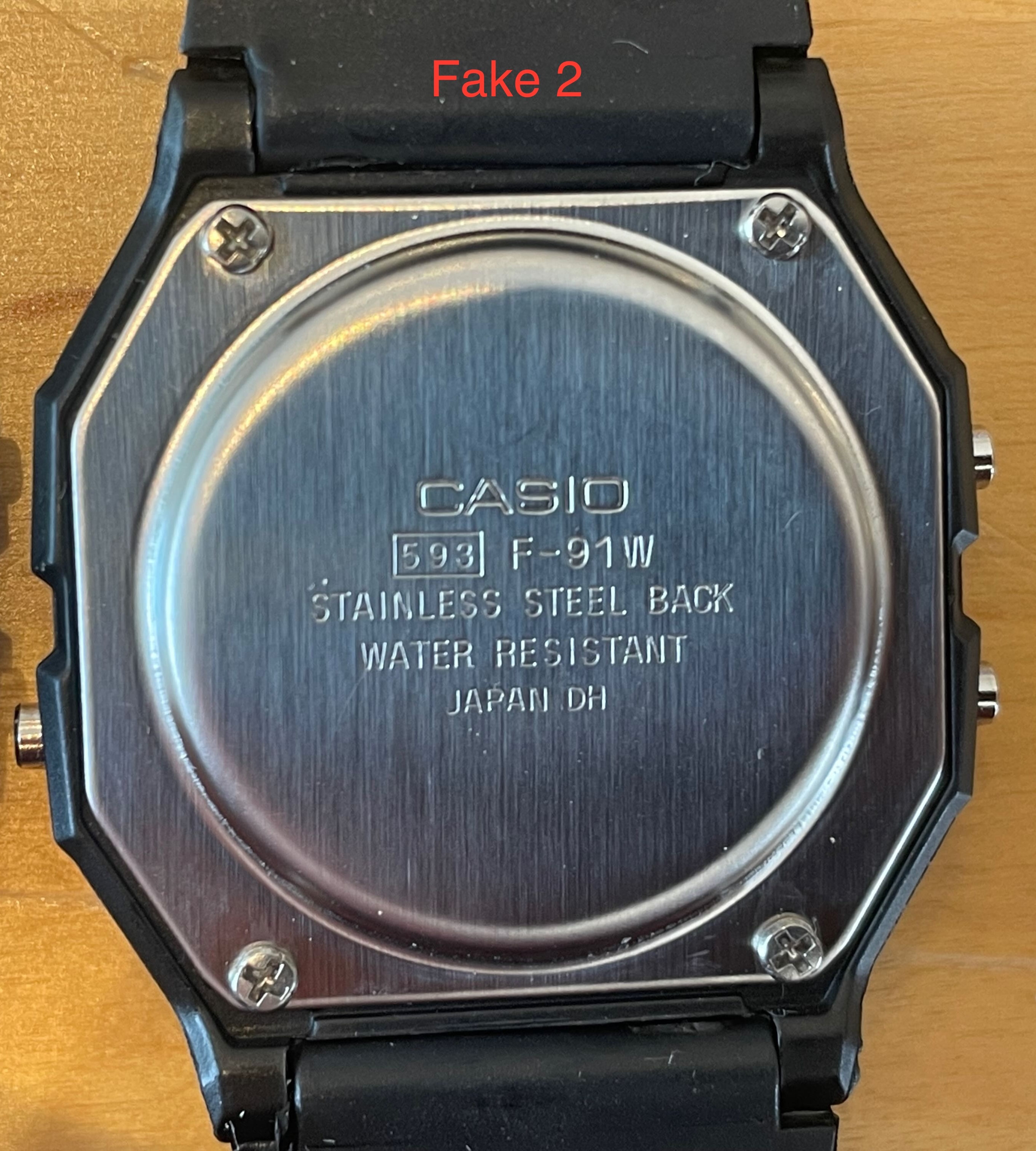 Fake F91-W back